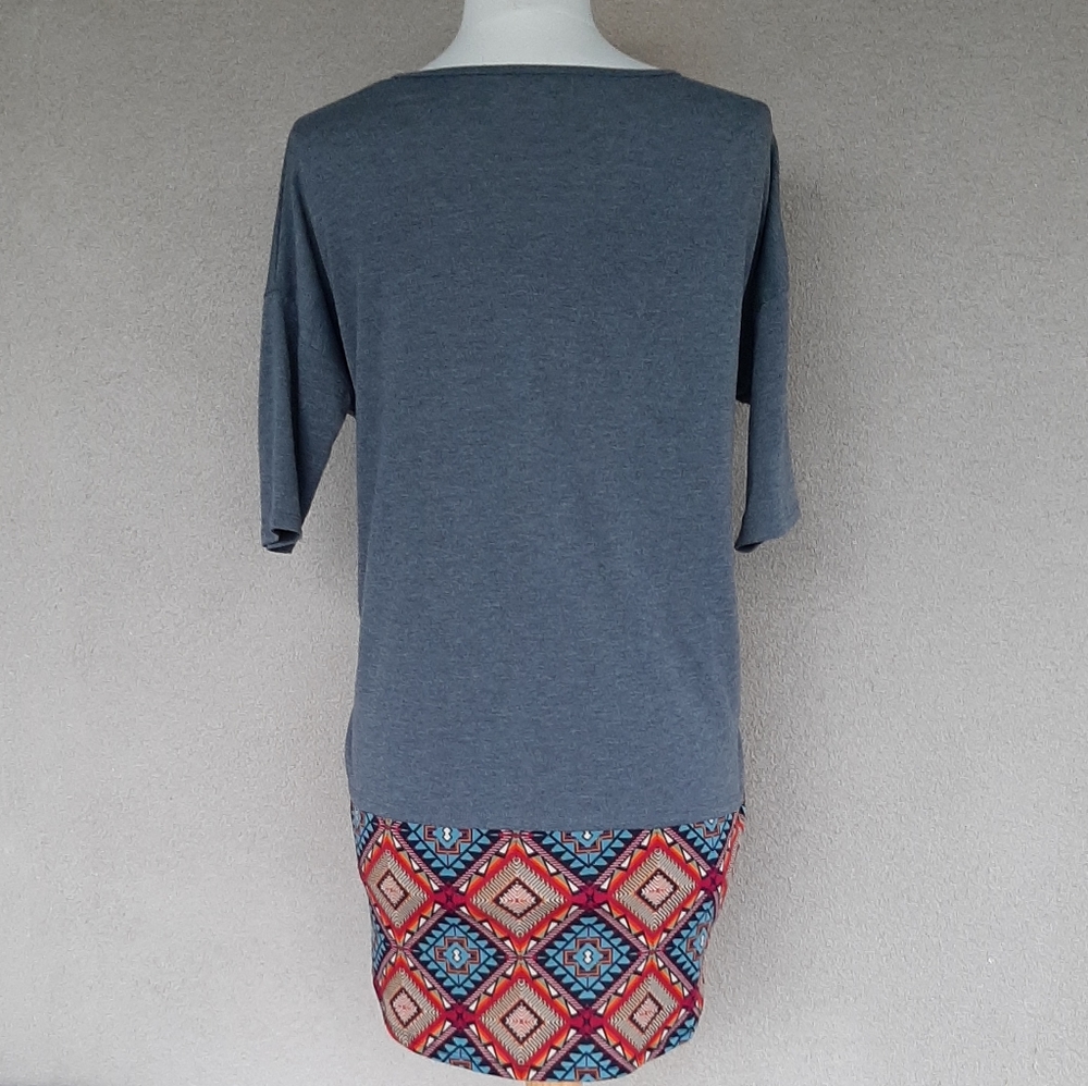 LuLaRoe Irma-XS Grey with Diamond Designed Hemline